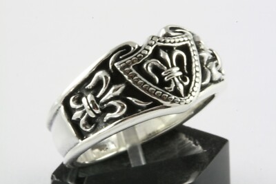 Fleur de Lys ROYAL LILIEN GOTHIC RING LILIE 925 ECHT SILBER SILBERRING / 216