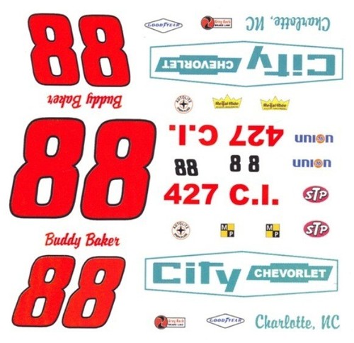 #88 Buddy Baker City Chevrolet, Charlotte 66 Chevelle 1/64th Scale ...