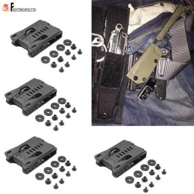 4 Clips Ceinture EDC Kydex - Support Multifonction Noir - Pince étui K Sheath