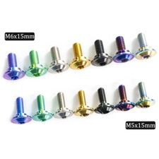 Titanium Steps Screws M5 15mm M6 15mm Internal Torx Flying saucer head Bolts