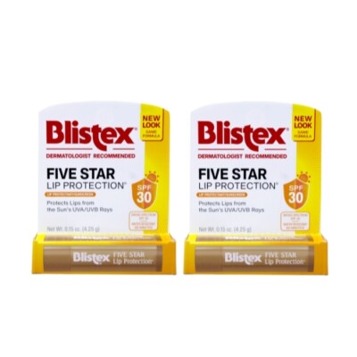 2 Pack Blistex 5 Star Lip Protect Size .15 Ounce