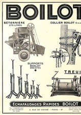 PARIS GRUE GAUTHIER ETS CORRE & DUBOIS, ECHAFAUDAGES BOILOT PUBLICITE 1931
