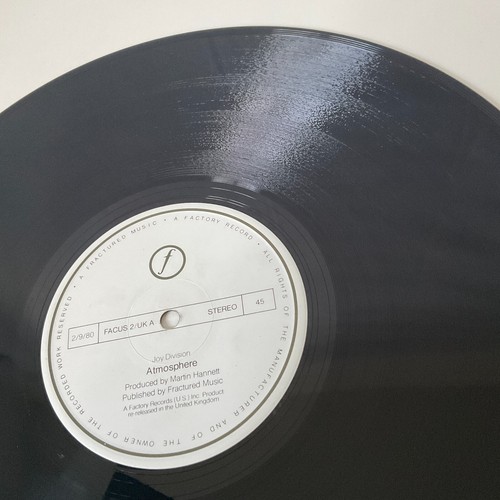 Joy Division Atmosphere 12" Vinyl Single 1980 Factory Records FACUS 2 EX/EX - Picture 3 of 11