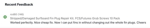 Stripped/Damaged Surfboard Fin Plug Repair Kit. Grub Screws 10 Pack - Picture 5 of 5