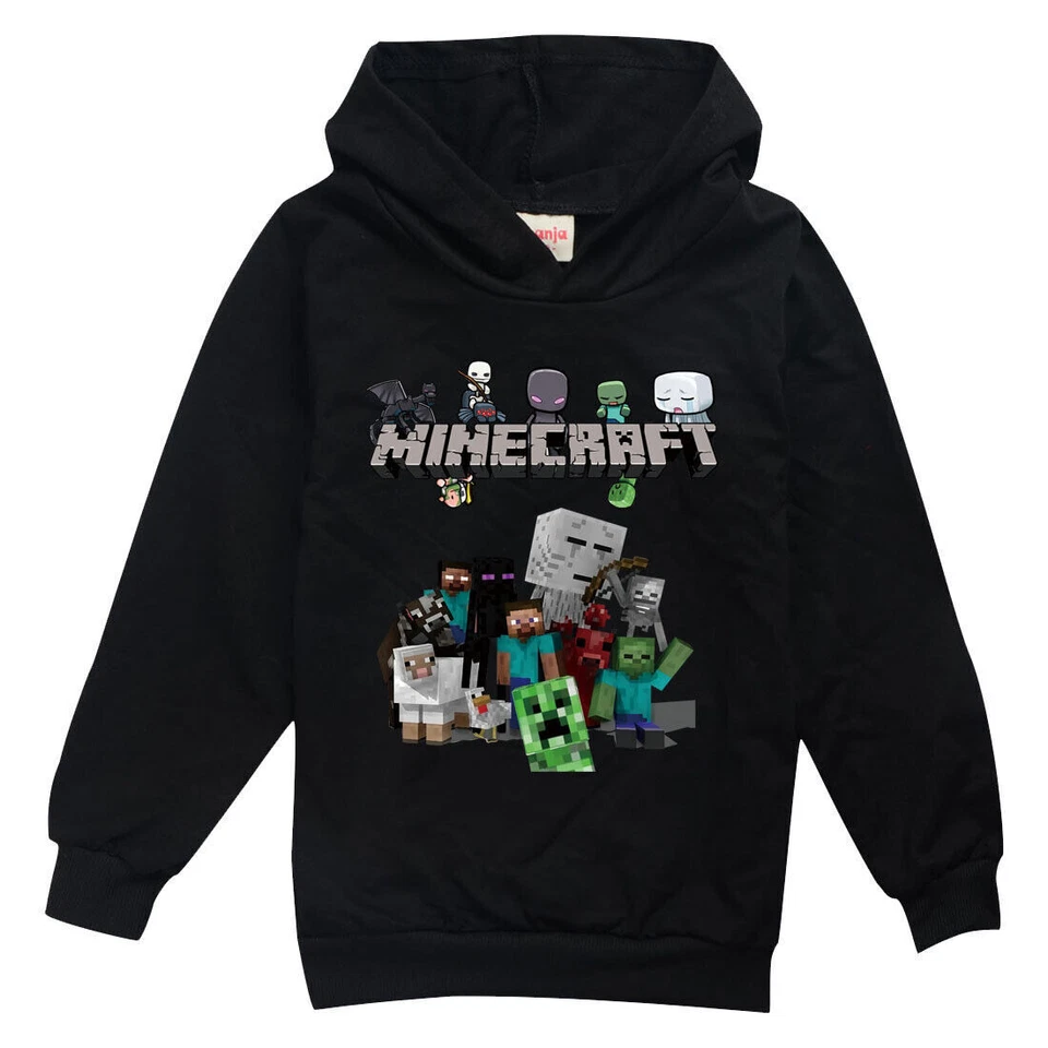 A4Z 6 KIDS® Felpe Minecraft bambino felpe con cappuccio indossare ragazzo ragazza giacca età 4-13 anni