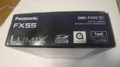 Brand NEW Panasonic LUMIX DMC-FX55 Black digital camera 8.1MP 3.6X
