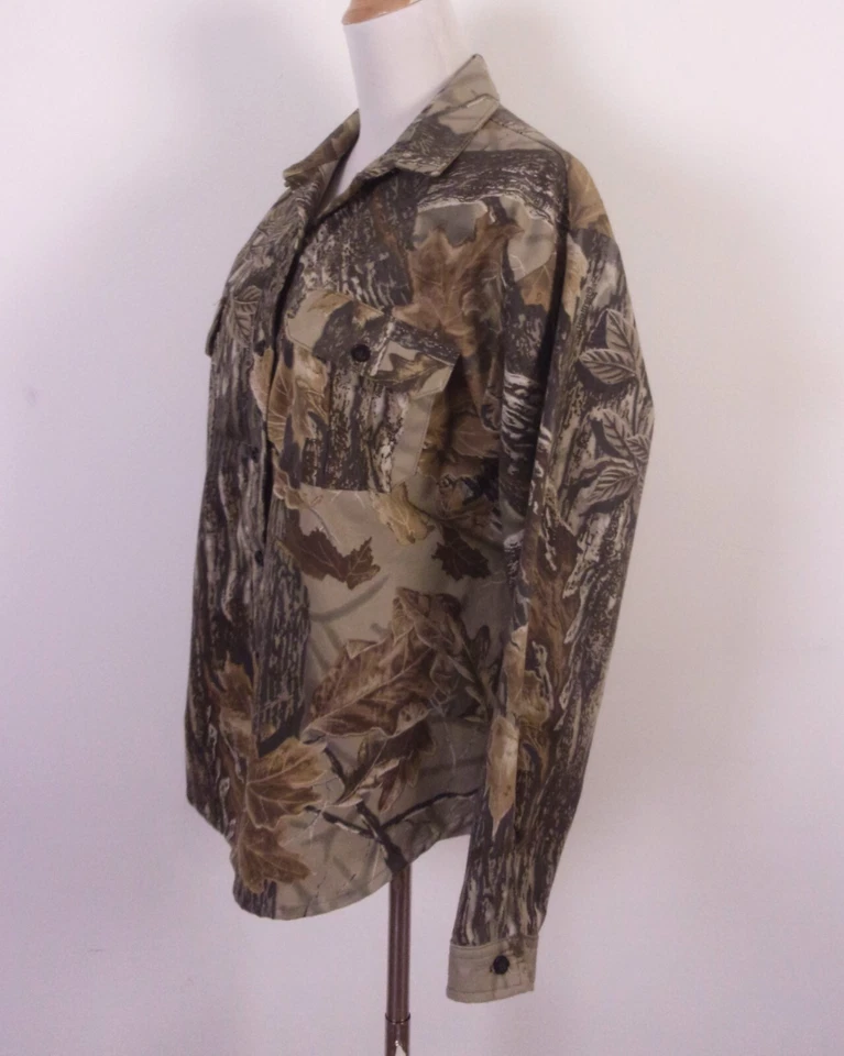 vintage 80s Redhead Women's REALTREE Camo Camouflage USA Shirt Top Hunting SZ L - Image 2 of 4