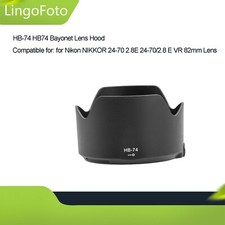 HB-74 Petal Bayonet Lens Hood for for Nikon 24-70 2.8E 24-70/2.8 E VR 82mm Lens