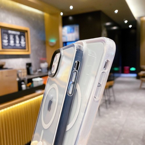 Coque Etui Antichoc Pour iPhone 15 14 13 12 Pro Max 11 Magsafe Aimant Clear Case - Photo 9 sur 15
