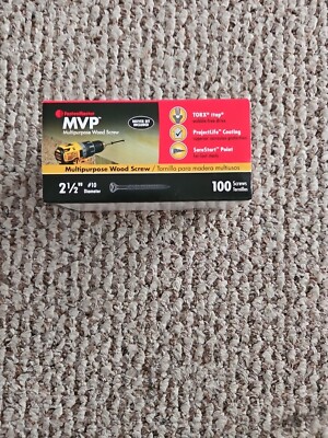 (100-Pk) The Fastenmaster MVP #10  Torx Ttap Self-Tapping Wood Screws 2.5''