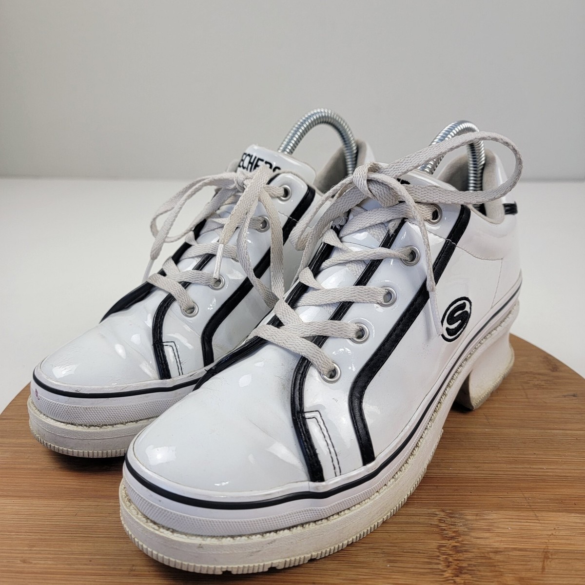 Vtg Skechers 90s Y2K Platform Chunky Heel Booties Women's