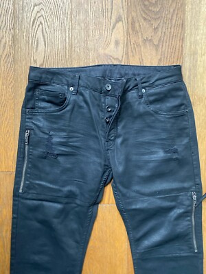 Topman London beschichtete gewaxte gekotete Jeans  