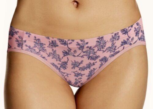 MAIDENFORM Barely There Blossom Floral Pink Invisible Bikini Panty Womens Sz M 6 - Picture 1 of 7
