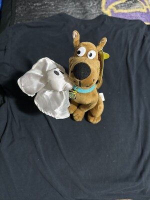 Vintage - 2002 - Scooby Doo - Plush With Ghost In Mouth - Cartoon