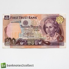 NORTHERN IRELAND: 1 x 20 Pound First Trust Bank Banknote. Dated 01.01.98.