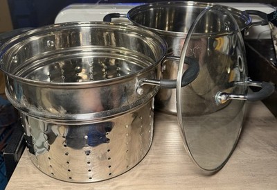 KITCHEN CORNER- BYASHLEY COOPER-Stainless Steel Steamer Pot. 8 Quart. (2/19)