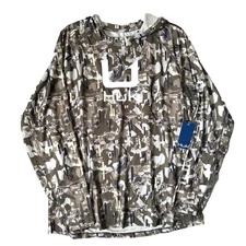 Huk KC Icon Apex Vert Hoodie Men’s Size Large Camo Fishing Shirt NWT