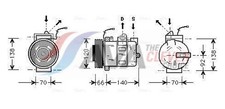 AVA Clever Choice Kompressor Klimaanlage PRAK040 12V für VW PASSAT B5 3B3 3B6 A6