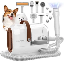Dog Grooming Vacuum Kit - 3L Vacuum with 7 Tools, Low Noise Electric Clipper ...