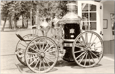 #ad Postcard Dayton Ohio Steam Fire Engine Carillon Park $7.99