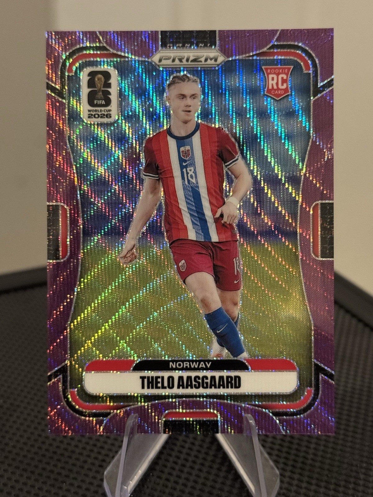 2026 Prizm FIFA World Cup Thelo Aasgaard #331 Purple Wave /95