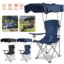 Beach Camping Folding Chair for Camping Chair with Canopy Foldable W/Sun Shade