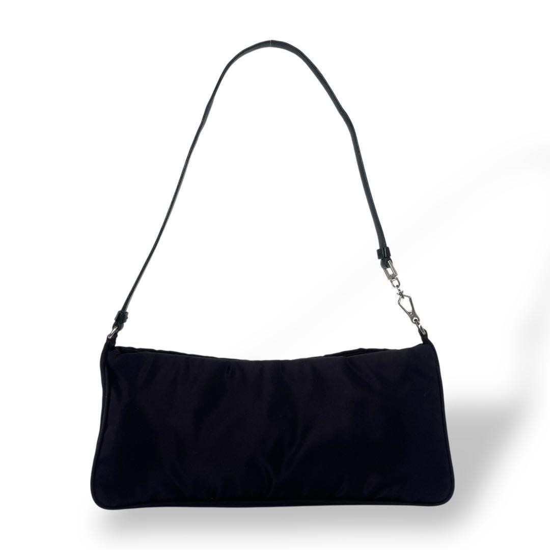 PRADA Accessory Pouch Triangle Logo One Shoulder Bag Nylon Purple Y2K thumbnail 3