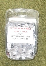 Aw Miniatures Seven Years War British Musketeers Firing Unit X 24 NIB
