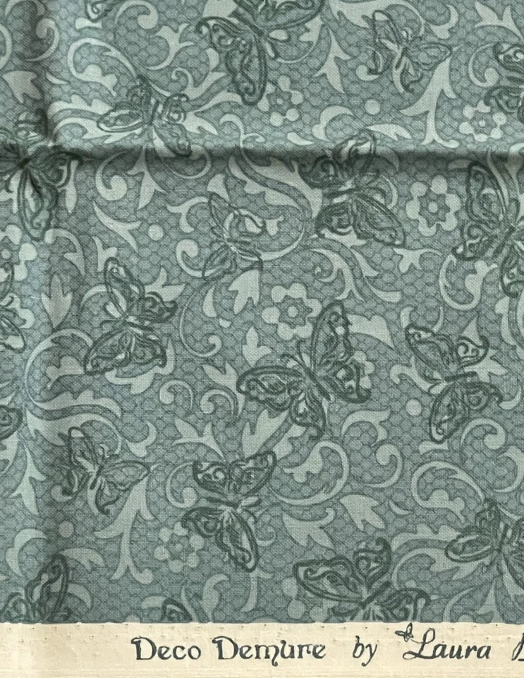 Deco Demure Laura Berringer Green w/ Butterflies Marcus Fabric 23 In x 42 In - Image 4 of 4