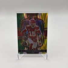 2025 Panini Select Patrick Mahomes II Premier Level #107 Green & Yellow Shock