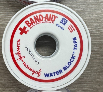 1 PACK Band Aid Water Block Tape 1 inch x 10 yard Roll 100% WATERPROOF NEW