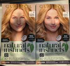 2 Clairol Natural Instincts Semi-Permanent Hair Color 9 LIGHT BLONDE 28 SHAMPOOS