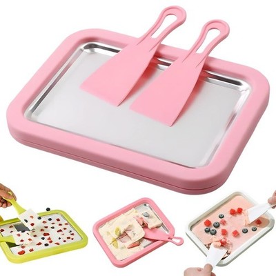 Eismaschine DIY Joghurt Frozen Pfanne Mini Brat Joghurt Maschine Gerollt Selbstgemacht