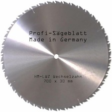 HM Kreissägeblatt Widea 700 x 30 mm Hartmetall Sägeblatt für Brenholz Wippsäge