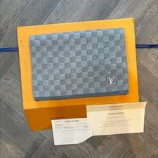 Men’s LOUIS VUITTON Néo Petit Damier Scarf Light Grey (2019) M70517 - RRP £380