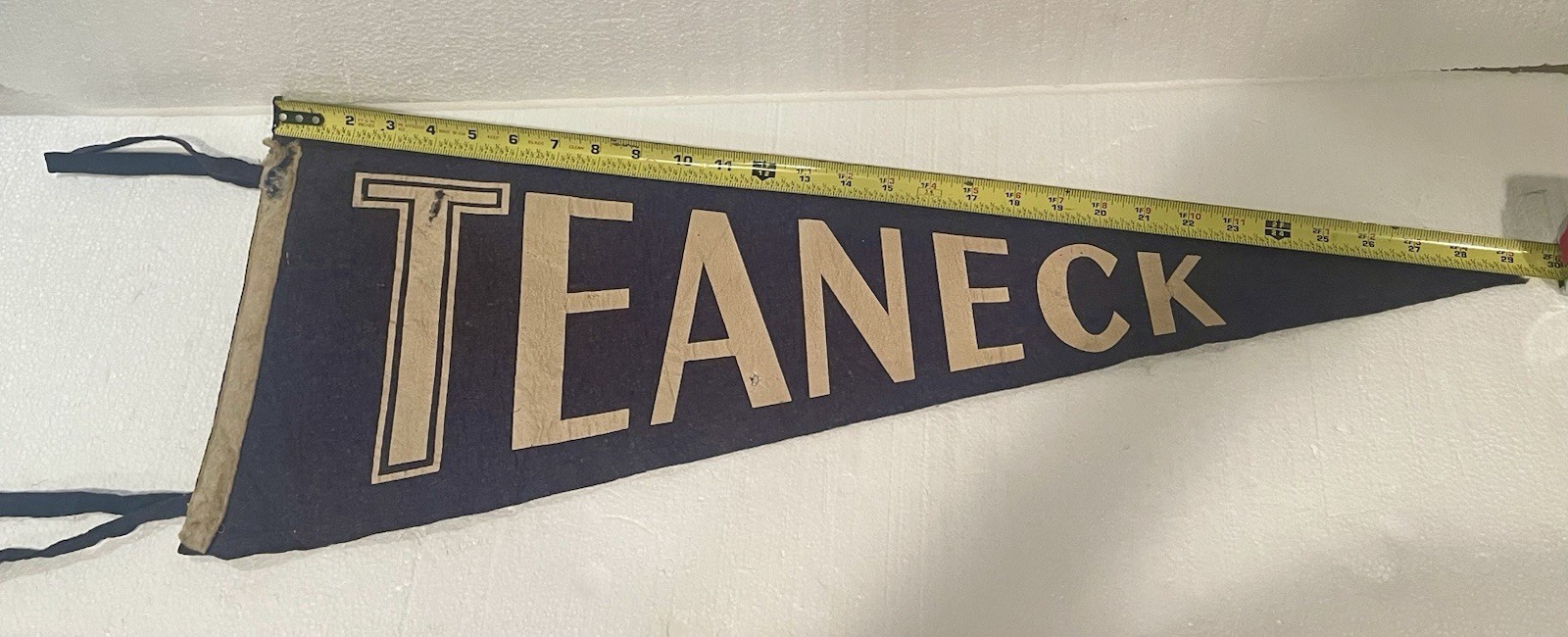 Vintage Teaneck , New Jersey Pennant Wool Felt