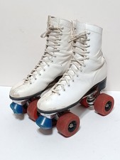 Vintage Pacer Crown White Leather Roller Skates Women's Size 9
