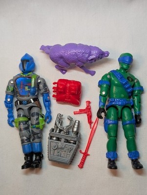 GI Joe Black Major Cobra Bat And Snake Eyes V3 Body Style Complete W Accessories