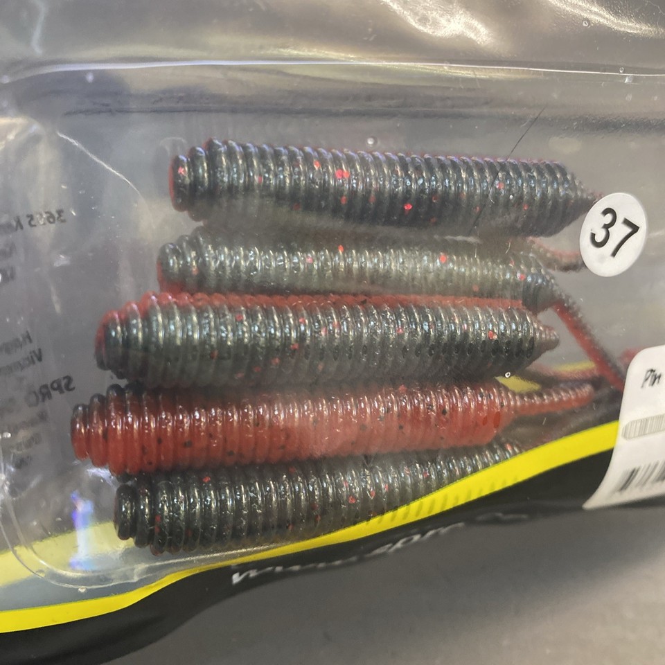 3.5 Pollici Paddle Tail Watermelon Purple Flake – 30 Pezzi Per Drop Shot E Finesse