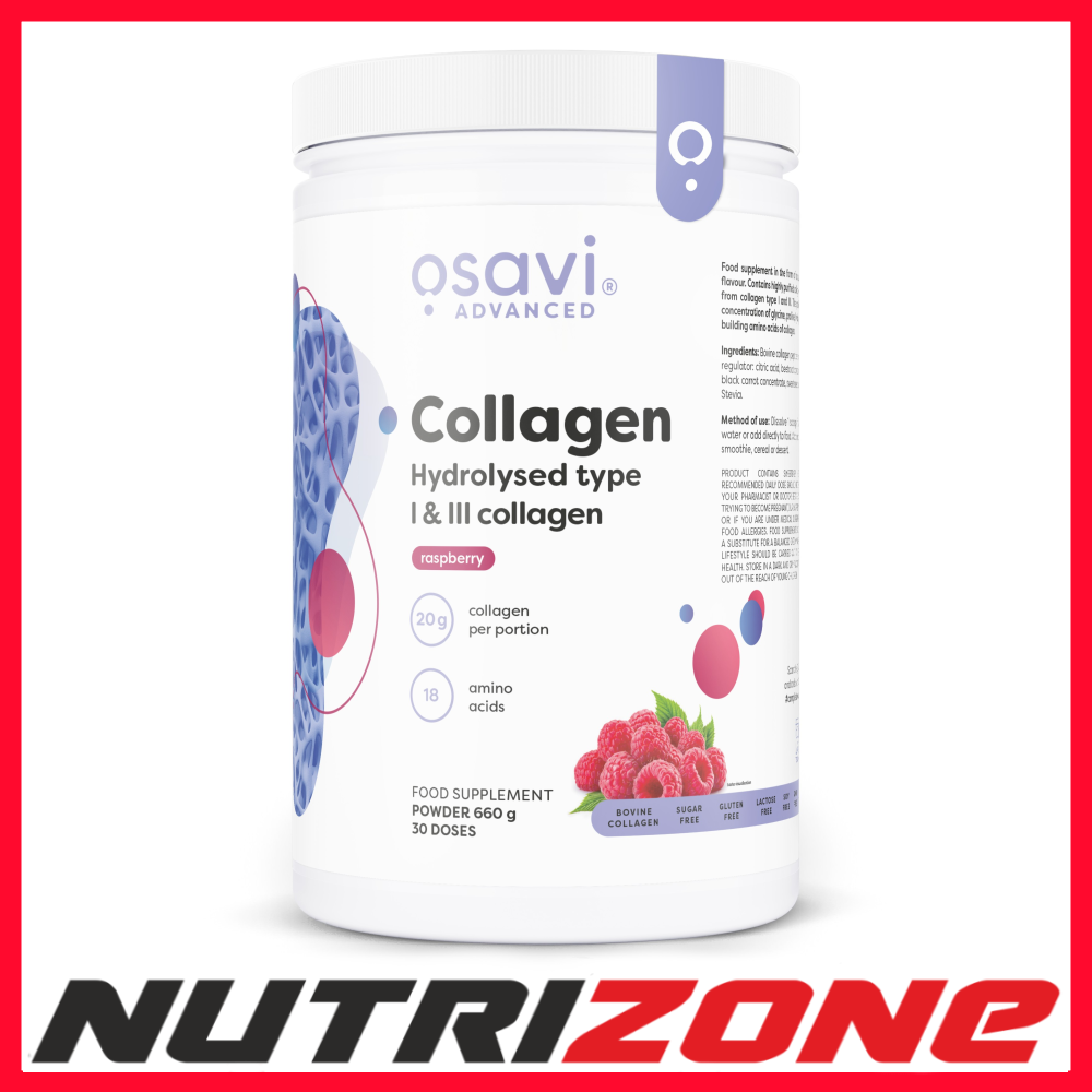 Osavi Collagen Hydrolysed Type I & III, Raspberry - 660 grams