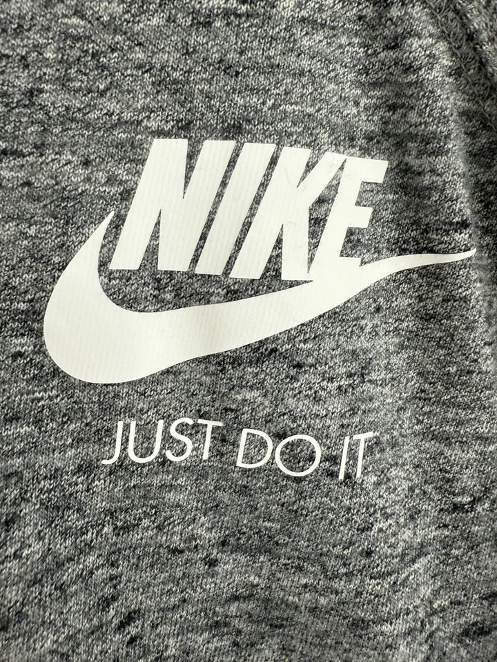 Nike Mujer Gris Sudadera con Capucha Pequeña Cremallera Completa Elastizada (883729-091) Mezcla de Algodón Orgánico Foto 3 de 4