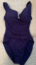 Miraclesuit Swimsuit Women's Size 8 Purple underwire slimming crossover 68826
