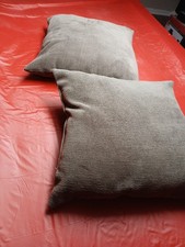2 Set Chenille Square Throw Pillows Gray