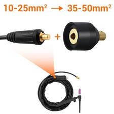 TIG Torch WP-17V 10-25 (9mm) To WP-26V 35-50 (13m) Connector Adapter New