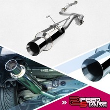 Catback Exhaust Muffler 4 Rolled Tip For 92-00 Honda Civic Coupe Sedan Emejeg Catback Exhaust Muffler 4 Rolled Tip For 92-00 Honda Civic Coupe Sedan Emejeg