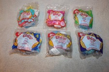 McDonalds 2000 Happy Meal Furby Plush Keychain Clip Toys Complete Set Lot of 6