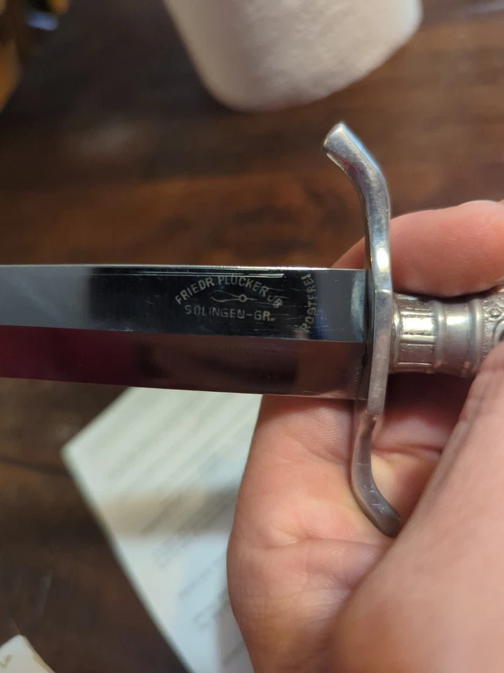 Cuchillo de daga de garra y bola Korium Solingen alemán posterior a la Segunda Guerra Mundial con funda - EXCELENTE ENT Foto 4 de 4