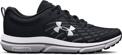Under Armour Men's UA Charged Assert 10 Wide (4E) Running Shoes Black/Black/Whit