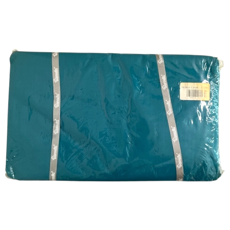 Wamsutta Supercale Plus Twin Fitted Sheet Cyan Teal No Iron Vintage Sealed New - Image 3 of 4
