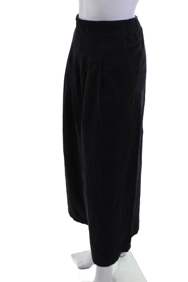 Calça cropped feminina Black Crane preta 100% algodão boêmia tamanho G - Imagem 2 de 4